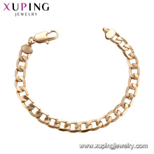 75189 Xuping guangzhou moda imitación joyería hilo de seda simple cadenas de oro pulsera